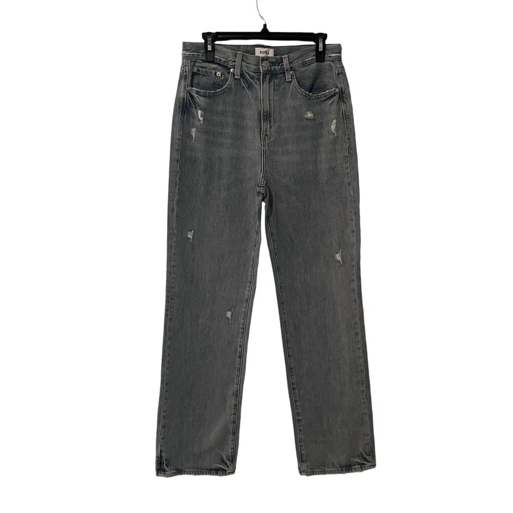 NWT Women's Pistola Blue Cassie High Rise Straight Leg Denim Jeans Size 28